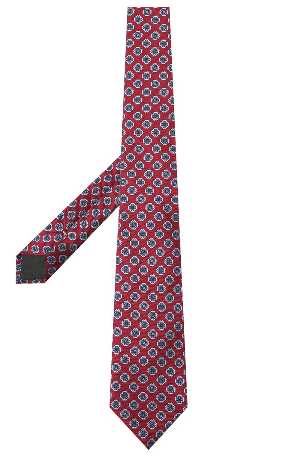 Мужской шелковый галстук CANALI красного цвета, арт. 18/HJ03465 | Фото 3 (Принт: С принтом; Материал: Текстиль, Шелк)
