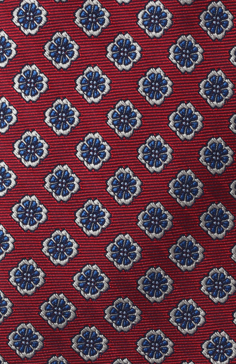 Мужской шелковый галстук CANALI красного цвета, арт. 18/HJ03465 | Фото 4 (Принт: С принтом; Материал: Текстиль, Шелк)