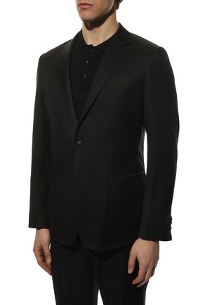 Мужской шерстяной костюм Z ZEGNA черного цвета по цене 185000 руб., арт. 325707/2X7YGW | Фото 2 Мужской шерстяной костюм Z ZEGNA черного цвета, арт. 325707/2X7YGW | Фото 2 (Материал внешний: Шерсть; Рукава: Длинные; Костюмы М: Однобортный; Стили: Кэжуэл)