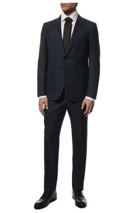Мужской шерстяной костюм ERMENEGILDO ZEGNA синего цвета по цене 265000 руб., арт. 322016/221225 | Фото 1 Мужской шерстяной костюм ERMENEGILDO ZEGNA синего цвета, арт. 322016/221225 | Фото 1 (Рукава: Длинные; Материал внешний: Шерсть; Материал подклада: Купро; Костюмы М: Однобортный; Стили: Классический)