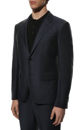 Мужской шерстяной костюм ERMENEGILDO ZEGNA темно-синего цвета по цене 336500 руб., арт. 377001/20PWKL | Фото 2 Мужской шерстяной костюм ERMENEGILDO ZEGNA темно-синего цвета, арт. 377001/20PWKL | Фото 2 (Материал внешний: Шерсть; Материал подклада: Купро; Рукава: Длинные; Костюмы М: Однобортный; Стили: Кэжуэл)