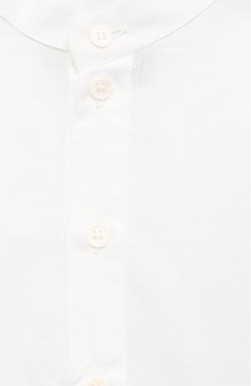 Детская рубашка изо льна и хлопка DAL LAGO белого цвета, арт. DL15/9208/4-6 | Фото 3 (Рукава: Длинные; Материал внешний: Хлопок, Лен)