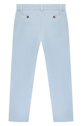 Детские брюки DAL LAGO голубого цвета, арт. W100/9025/4-6 | Фото 2 (Материал внешний: Растительное волокно, Хлопок; Ростовка одежда: 4 года | 104 см, 5 лет | 110 см, 6 лет | 116 см)