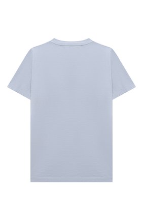 Детская хлопковая футболка DAL LAGO голубого цвета, арт. W507/8803/4-6 | Фото 2 (Материал внешний: Хлопок; Рукава: Короткие; Мальчики-школьная форма: Футболки)
