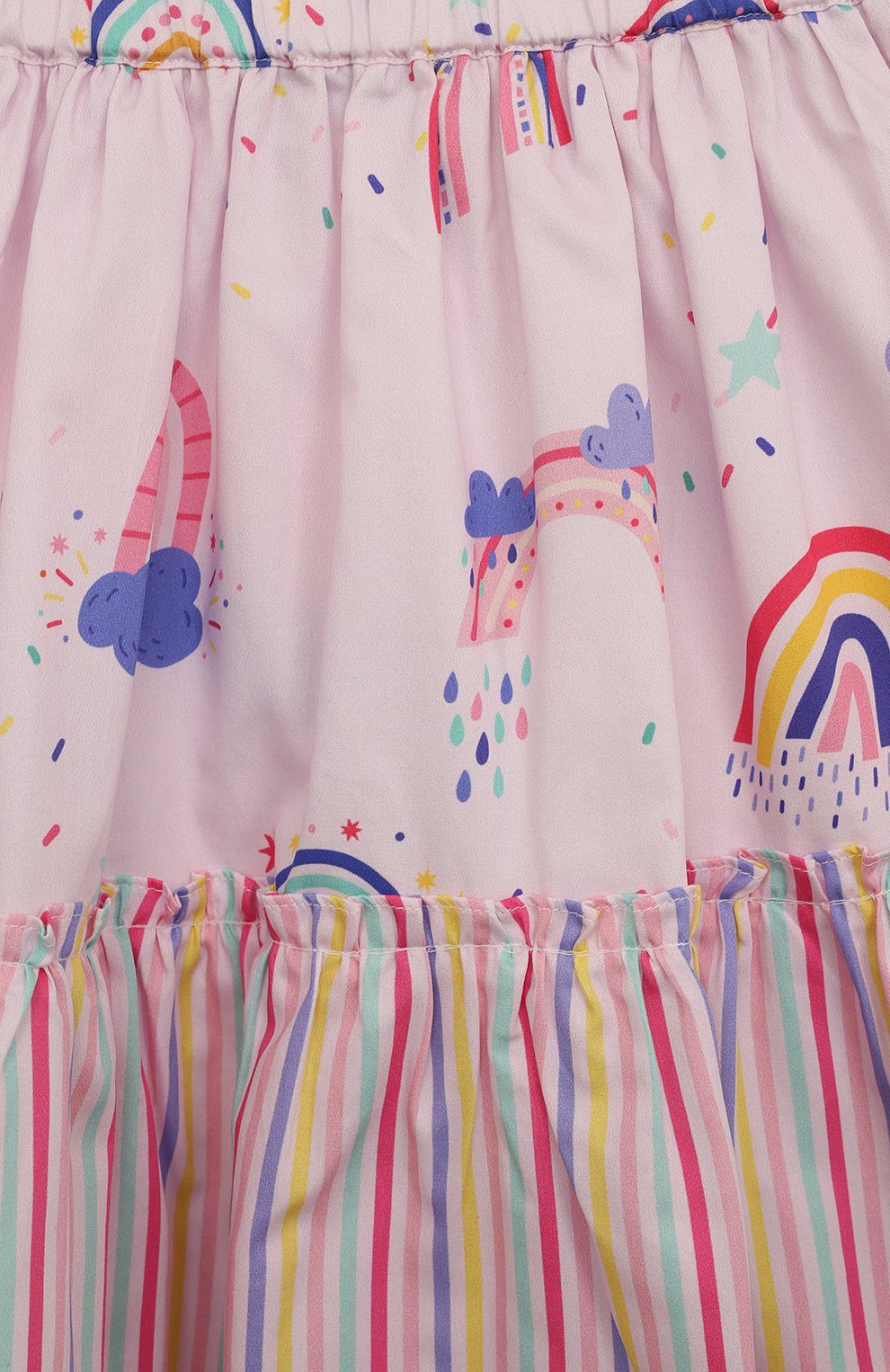 Детская хлопковая юбка EIRENE розового цвета, арт. 22159 | Фото 3 (Материал внешний: Хлопок; Ростовка одежда: 6 лет | 116 см)