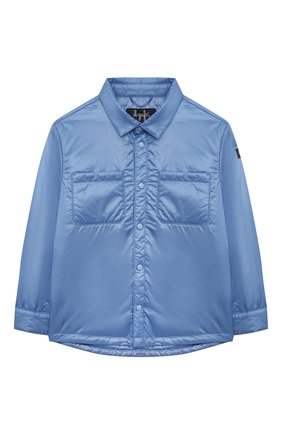 Мужского куртка IL GUFO голубого цвета, арт. P22GR178N0068/10A-14A | Фото 1 (Рукава: Длинные; Материал внешний: Синтетический материал; Материал подклада: Синтетический материал)