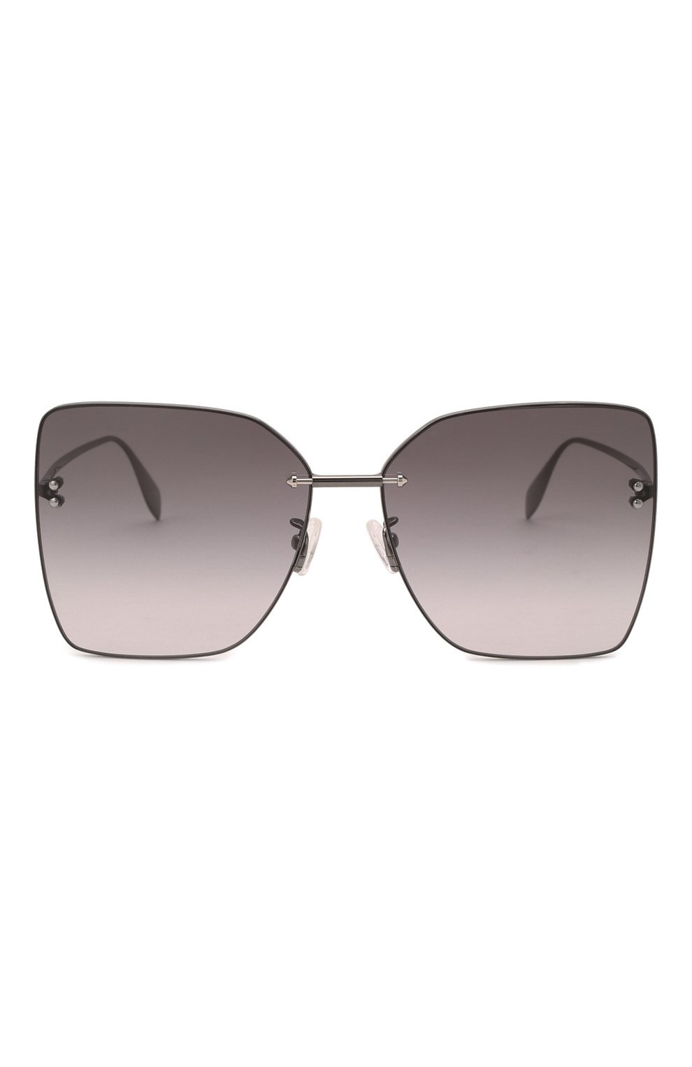 Женские солнцезащитные очки ALEXANDER MCQUEEN серого цвета, арт. AM0342S 001 | Фото 3 (Тип очков: С/з; Оптика Гендер: оптика-женское; Очки форма: Бабочка)