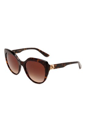Женские солнцезащитные очки DOLCE & GABBANA коричневого цвета, арт. 4392-502/13 | Фото 1 (Тип очков: С/з; Оптика Гендер: оптика-женское; Очки форма: Cat-eye)