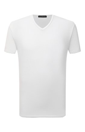 Мужская льняная футболка DANIELE FIESOLI белого цвета, арт. DF 1161 | Фото 1 (Материал внешний: Лен; Рукава: Короткие; Длина (для топов): Стандартные; Принт: Без принта; Стили: Кэжуэл)