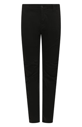 Мужские хлопковые брюки C.P. COMPANY черного цвета, арт. 12CMPA060A-005694G | Фото 1 (Материал внешний: Хлопок; Длина (брюки, джинсы): Стандартные; Силуэт М (брюки): Чиносы; Случай: Повседневный; Стили: Кэжуэл)