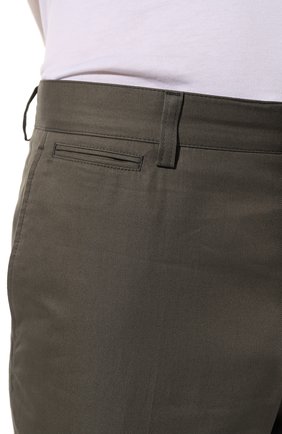 Мужские хлопковые брюки BRIONI серого цвета, арт. RPN40L/PZ048/AR0SA | Фото 5 (Силуэт М (брюки): Чиносы; Длина (брюки, джинсы): Стандартные; Случай: Повседневный; Материал внешний: Хлопок; Стили: Кэжуэл)