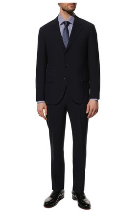 Мужская сорочка из хлопка и льна BRIONI синего цвета по цене 54500 руб., арт. RCA20M/P105C | Фото 2 Мужская сорочка из хлопка и льна BRIONI синего цвета, арт. RCA20M/P105C | Фото 2 (Рукава: Длинные; Материал внешний: Хлопок, Лен; Длина (для топов): Стандартные; Случай: Формальный; Манжеты: На пуговицах; Рубашки М: Regular Fit; Воротник: Кент; Принт: Полоска; Стили: Классический)