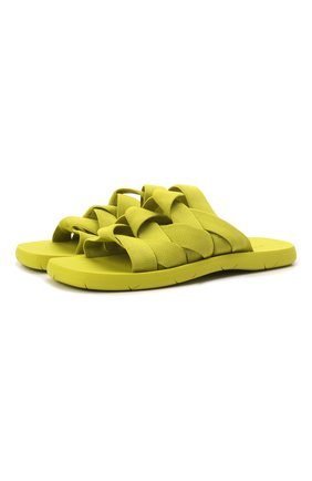 Мужские текстильные шлепанцы plat BOTTEGA VENETA салатового цвета по цене 53650 руб., арт. 651402/V0GV0 | Фото 1 Мужские текстильные шлепанцы plat BOTTEGA VENETA салатового цвета, арт. 651402/V0GV0 | Фото 1 (Материал внешний: Текстиль)