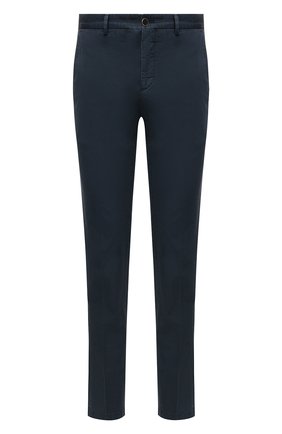 Мужские хлопковые брюки PT TORINO темно-синего цвета, арт. 221-C5 VT01Z00CHN/NT22 | Фото 1 (Длина (брюки, джинсы): Стандартные; Материал внешний: Хлопок; Силуэт М (брюки): Чиносы; Случай: Повседневный; Стили: Кэжуэл)