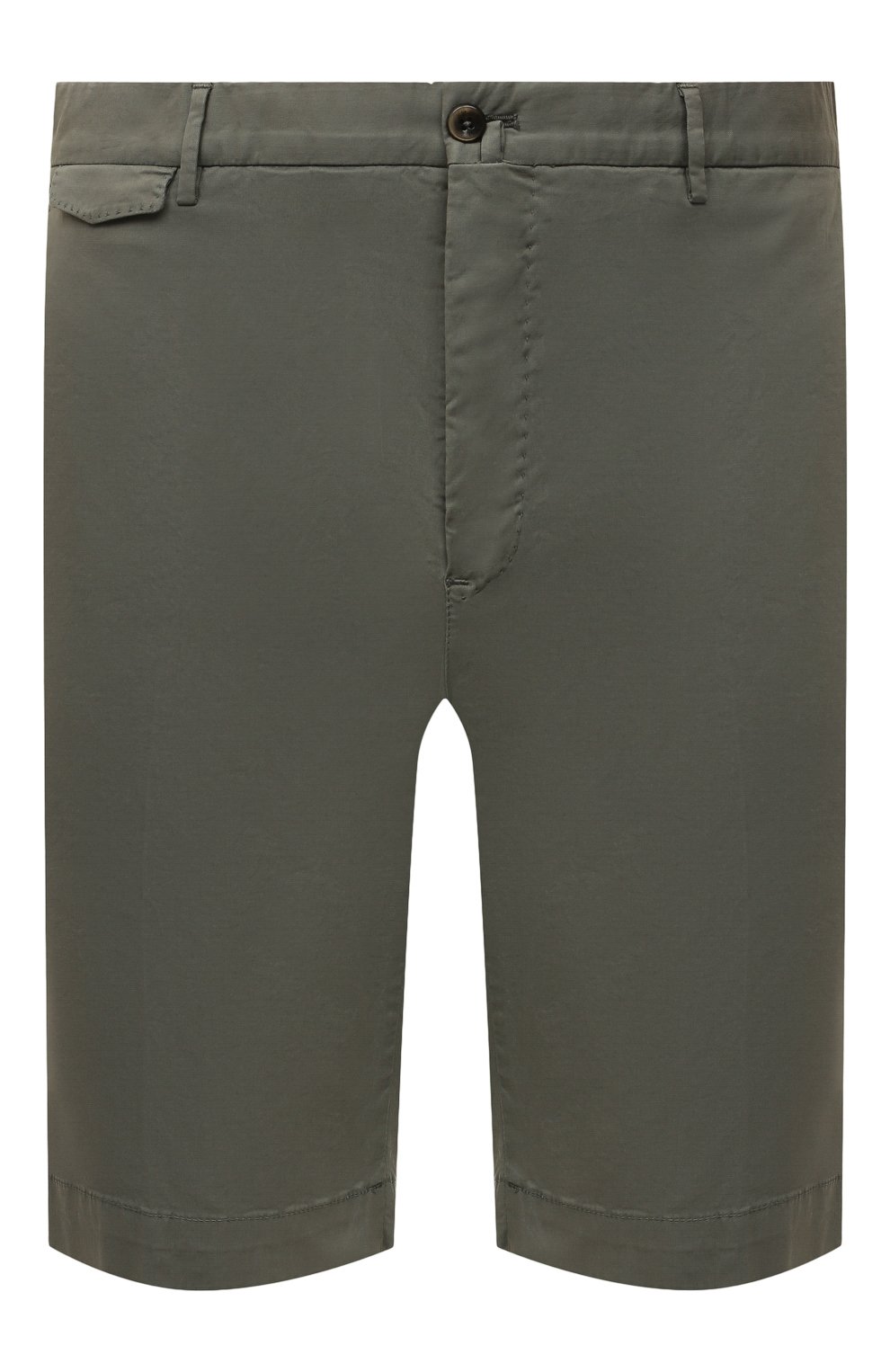 Мужские хлопковые шорты PT TORINO серого цвета, арт. 221-CB BTKCZ00CL1/NU35 | Фото 1 (Длина Шорты М: До колена; Материал внешний: Хлопок; Случай: Формальный; Стили: Кэжуэл)