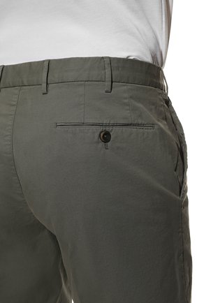 Мужские хлопковые шорты PT TORINO серого цвета, арт. 221-CB BTKCZ00CL1/NU35 | Фото 5 (Длина Шорты М: До колена; Материал внешний: Хлопок; Случай: Формальный; Стили: Кэжуэл)