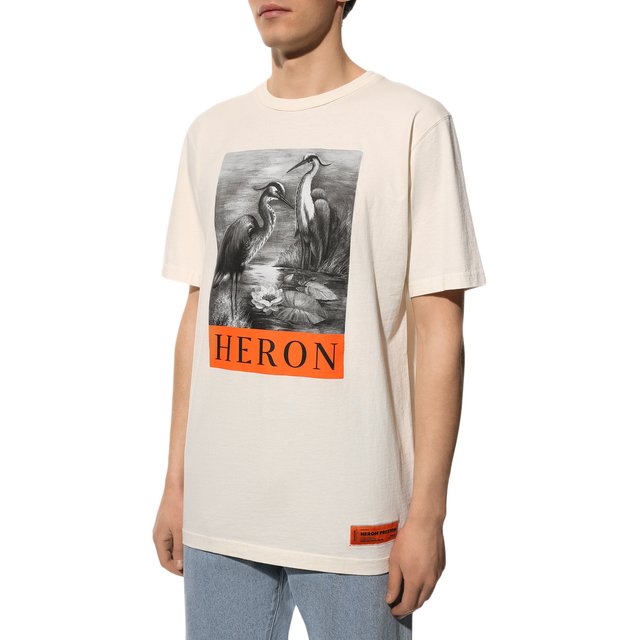 фото Хлопковая футболка heron preston