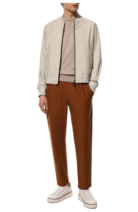 Мужские хлопковые брюки HARRIS WHARF LONDON коричневого цвета, арт. C7015PTA | Фото 2 (Длина (брюки, джинсы): Стандартные; Случай: Повседневный; Материал внешний: Хлопок; Стили: Кэжуэл)