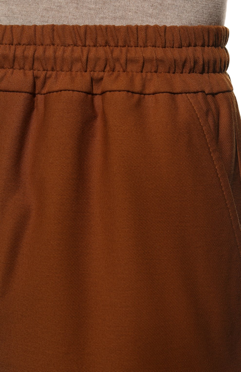 Мужские хлопковые брюки HARRIS WHARF LONDON коричневого цвета, арт. C7015PTA | Фото 5 (Длина (брюки, джинсы): Стандартные; Случай: Повседневный; Материал внешний: Хлопок; Стили: Кэжуэл)