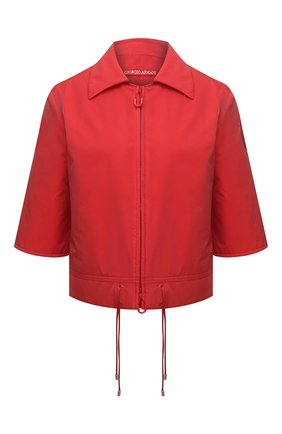 Женская куртка GIORGIO ARMANI красного цвета, арт. 2SH0C076/T0354 | Фото 1 (Материал подклада: Синтетический материал; Материал внешний: Синтетический материал; Рукава: 3/4; Кросс-КТ: Куртка; Стили: Спорт-шик; Длина (верхняя одежда): Короткие)