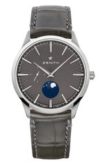 Мужские часы elite moonphase grey ZENITH бесцветного цвета, арт. 03.3100.692/03.C923 | Фото 1 (Механизм: Автомат; Материал корпуса: Сталь; Цвет циферблата: Другое)