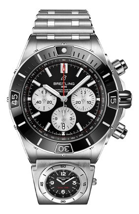 Мужские часы super chronomat b01 44 BREITLING бесцветного цвета, арт. AB0136251B1A2 | Фото 1 (Механизм: Автомат; Цвет циферблата: Чёрный; Материал корпуса: Сталь)