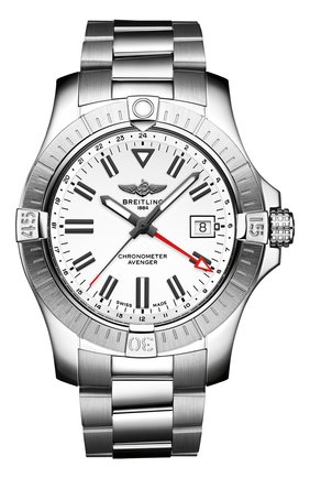 Мужские часы avenger automatic gmt 43 BREITLING бесцветного цвета, арт. A32397101A1A1 | Фото 1 (Механизм: Автомат; Цвет циферблата: Белый; Материал корпуса: Сталь)