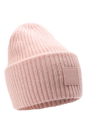 Мужская шерстяная шапка ACNE STUDIOS розового цвета, арт. C40135/M | Фото 1 (Материал: Шерсть, Текстиль)
