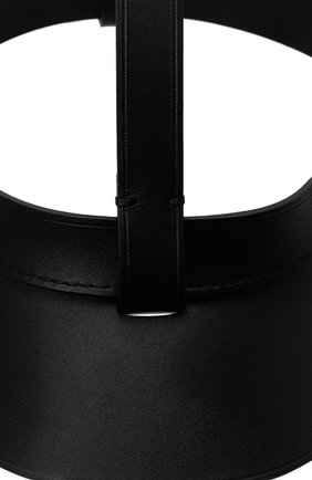 Мужского кожаный козырек GUCCI черного цвета, арт. 673099/4HG09 | Фото 4 (Материал: Натуральная кожа)