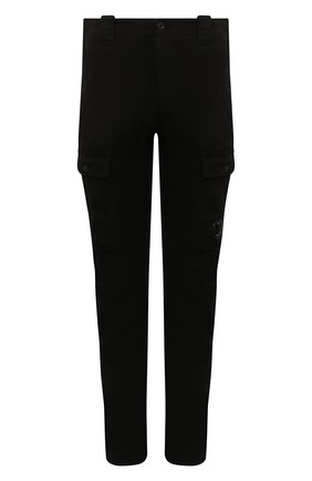 Мужские хлопковые брюки-карго C.P. COMPANY черного цвета, арт. 12CMPA155A-005694G | Фото 1 (Длина (брюки, джинсы): Стандартные; Материал внешний: Хлопок; Случай: Повседневный; Силуэт М (брюки): Карго; Стили: Кэжуэл)
