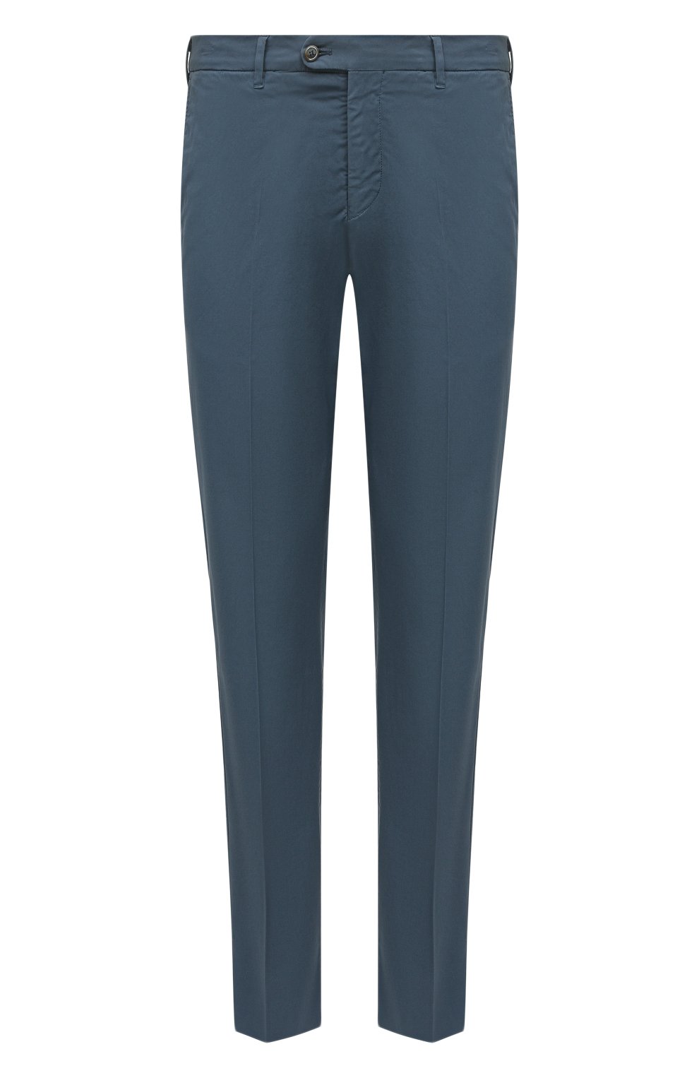 Мужские хлопковые брюки FEDELI синего цвета, арт. 5UEL0405 | Фото 1 (Силуэт М (брюки): Чиносы; Длина (брюки, джинсы): Стандартные; Случай: Повседневный; Материал внешний: Хлопок; Стили: Кэжуэл)