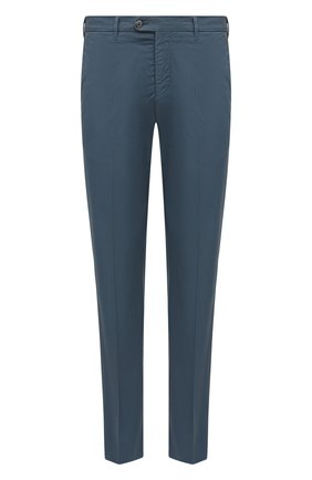Мужские хлопковые брюки FEDELI синего цвета, арт. 5UEL0405 | Фото 1 (Материал внешний: Хлопок; Длина (брюки, джинсы): Стандартные; Случай: Повседневный; Силуэт М (брюки): Чиносы; Стили: Кэжуэл)