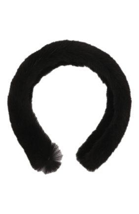 Женский ободок для волос ALEXANDRE DE PARIS черного цвета, арт. TBD-8C-A20 N | Фото 1 (Материал: Текстиль)