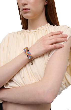 Женский кожаный браслет CHLOÉ разноцветного цвета, арт. CHC22SFB43LEA | Фото 2 (Материал: Натуральная кожа)