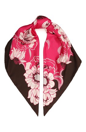 Женский шелковый платок VALENTINO розового цвета, арт. XW0EI114/SUM | Фото 1 (Материал: Текстиль, Шелк)