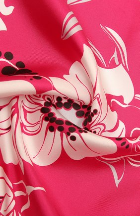Женский шелковый платок VALENTINO розового цвета, арт. XW0EI114/SUM | Фото 2 (Материал: Текстиль, Шелк)