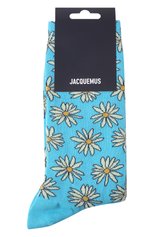 Женские носки JACQUEMUS голубого цвета, арт. 221AC025-5000 | Фото 1 (Материал внешний: Синтетический материал, Хлопок)