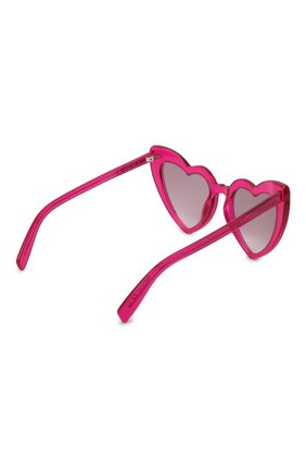 Женские солнцезащитные очки SAINT LAURENT фуксия цвета, арт. 471894/Y9901 | Фото 4 (Материал: Пластик; Тип очков: С/з; Оптика Гендер: оптика-женское; Очки форма: Креативные, Cat-eye)