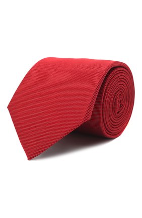 Мужской шелковый галстук BOSS красного цвета, арт. 50471623 | Фото 1 (Материал: Шелк, Текстиль; Принт: Без принта)