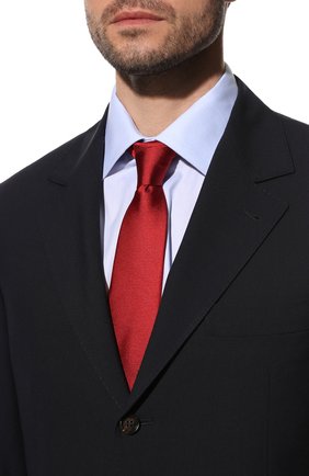 Мужской шелковый галстук BOSS красного цвета, арт. 50471623 | Фото 2 (Материал: Шелк, Текстиль; Принт: Без принта)