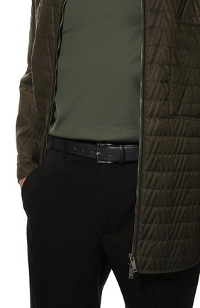 Мужской кожаный ремень PAUL&SHARK темно-синего цвета, арт. 22416032/GMN | Фото 2 (Случай: Формальный; Материал: Натуральная кожа)