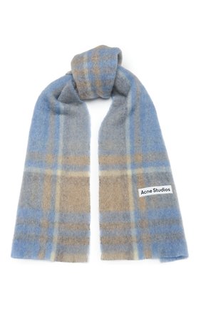 Женский шарф ACNE STUDIOS голубого цвета по цене 0 руб., арт. CA0146/W | Фото 1 Женский шарф ACNE STUDIOS голубого цвета, арт. CA0146/W | Фото 1 (Материал: Текстиль, Шерсть)