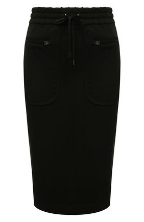 Женская юбка TOM FORD черного цвета, арт. GCK105-YAX311 | Фото 1 (Материал внешний: Шелк, Синтетический материал; Длина Ж (юбки, платья, шорты): До колена; Стили: Гламурный; Женское Кросс-КТ: Юбка-одежда; Кросс-КТ: Трикотаж)