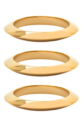 Женское набор из трех колец BOTTEGA VENETA золотого цвета, арт. 688732/VAHU0 | Фото 1 (Материал: Серебро)