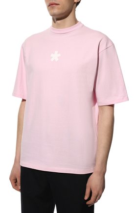 Мужская хлопковая футболка COMME DES FUCKDOWN розового цвета, арт. CDFU1452STMM | Фото 3 (Рукава: Короткие; Длина (для топов): Стандартные; Стили: Гранж, Романтичный; Принт: С принтом; Материал внешний: Хлопок)