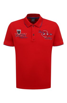 Мужское хлопковое поло PAUL&SHARK красного цвета по цене 23400 руб., арт. 22411305/C00 | Фото 1 Мужское хлопковое поло PAUL&SHARK красного цвета, арт. 22411305/C00 | Фото 1 (Рукава: Короткие; Материал внешний: Хлопок; Застежка: Пуговицы; Стили: Кэжуэл; Длина (для топов): Удлиненные)
