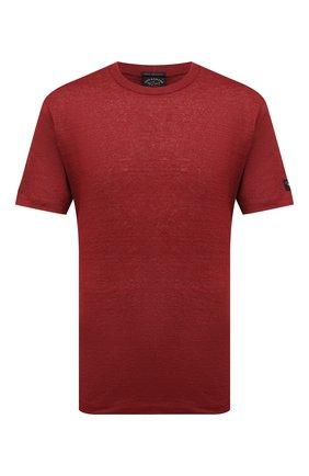 Мужская льняная футболка PAUL&SHARK красного цвета по цене 23400 руб., арт. 22411568/FID | Фото 1 Мужская льняная футболка PAUL&SHARK красного цвета, арт. 22411568/FID | Фото 1 (Длина (для топов): Стандартные; Рукава: Короткие; Материал внешний: Лен; Принт: Без принта; Стили: Кэжуэл)