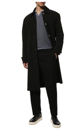 Мужское поло изо льна и шелка CORNELIANI темно-синего цвета по цене 43650 руб., арт. 89M573-2125177/00 | Фото 2 Мужское поло изо льна и шелка CORNELIANI темно-синего цвета, арт. 89M573-2125177/00 | Фото 2 (Материал внешний: Лен, Шелк; Длина (для топов): Стандартные; Рукава: Короткие; Застежка: Открытый ворот; Стили: Кэжуэл; Кросс-КТ: Трикотаж)