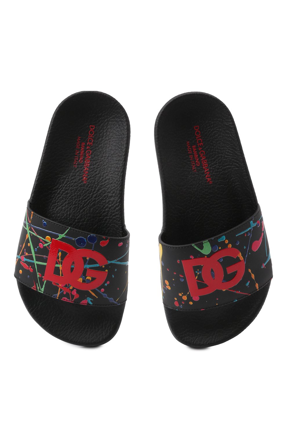 Мужского кожаные шлепанцы DOLCE & GABBANA черного цвета по цене 19700 руб., арт. DD0318/A7007/29-36 | Фото 4 Мужского кожаные шлепанцы DOLCE & GABBANA черного цвета, арт. DD0318/A7007/29-36 | Фото 4 (Материал внешний: Кожа; Материал внутренний: Натуральная кожа)