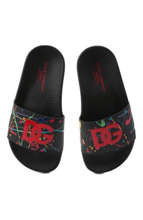 Мужского кожаные шлепанцы DOLCE & GABBANA черного цвета по цене 19700 руб., арт. DD0318/A7007/29-36 | Фото 4 Мужского кожаные шлепанцы DOLCE & GABBANA черного цвета, арт. DD0318/A7007/29-36 | Фото 4 (Материал внешний: Кожа; Материал внутренний: Натуральная кожа)